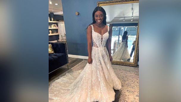 Simone Biles said yes to several wedding dresses — see photos! - Good ...