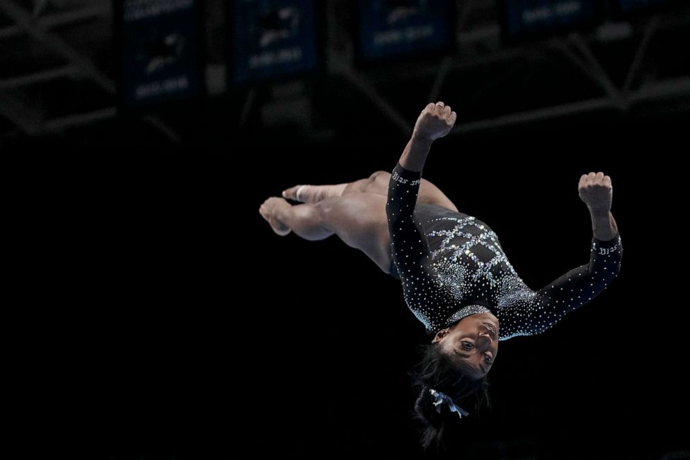 Simone Biles makes gymnastics history as 8time US national allaround