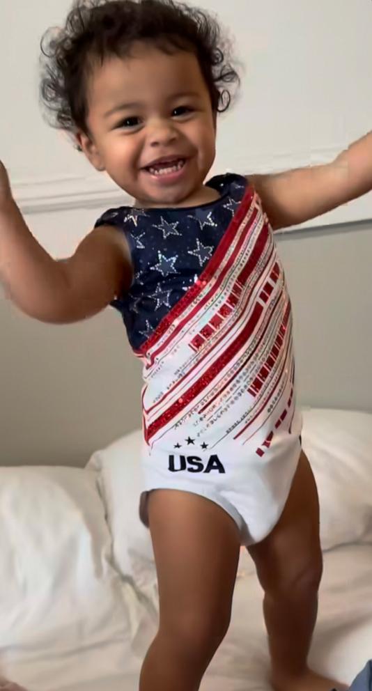 PHOTO: Simone Biles’ niece Ronni Biles is seen in matching leotard as her aunt in a video shared by her parents on Instagram.