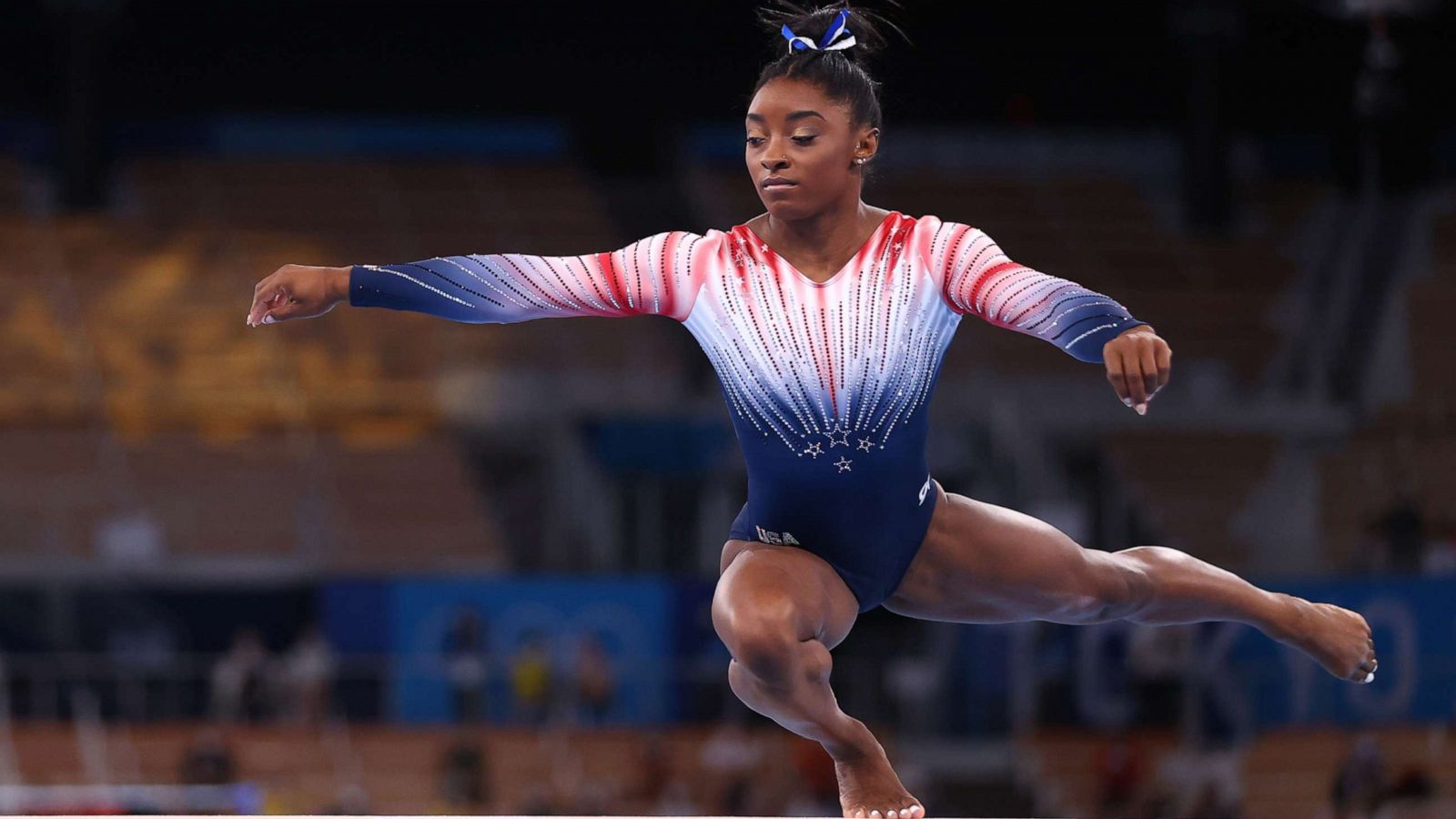 PHOTO: Simone Biles performs on the balance beam during the Tokyo 2020 Olympics on Aug. 3, 2021, in Tokyo.