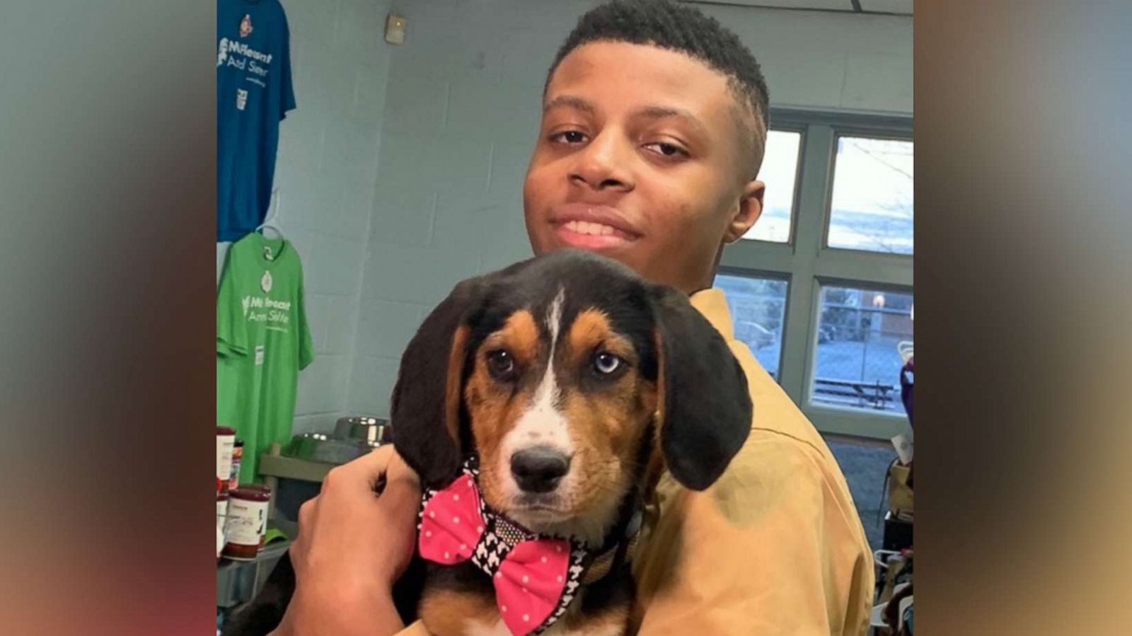 PHOTO: Sir Darius Brown, 13, of Newark, N.J., sews bow ties for shelter animals to help them get adopted.