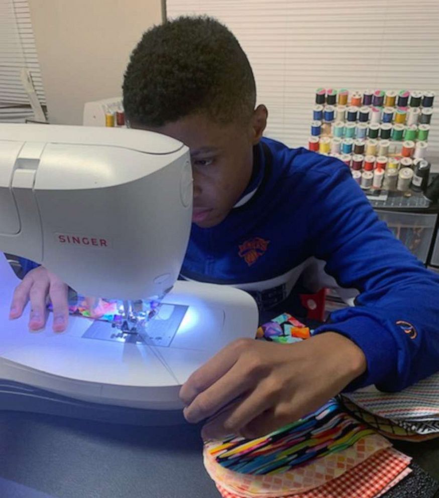 PHOTO: Sir Darius Brown learned to sew because of his older sister Dazhai, who is a hairstylist and used to sew hair bows.
