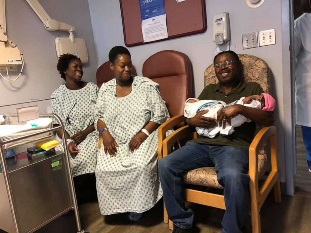 PHOTO: Sisters Simone and Shari Cumberbatch gave birth at the same hospital, Mercy Medical Center in Rockville Centre, New York, on the same day, July 3, 2019, which happens to be their father Elmo Cumberbatch's birthday.
