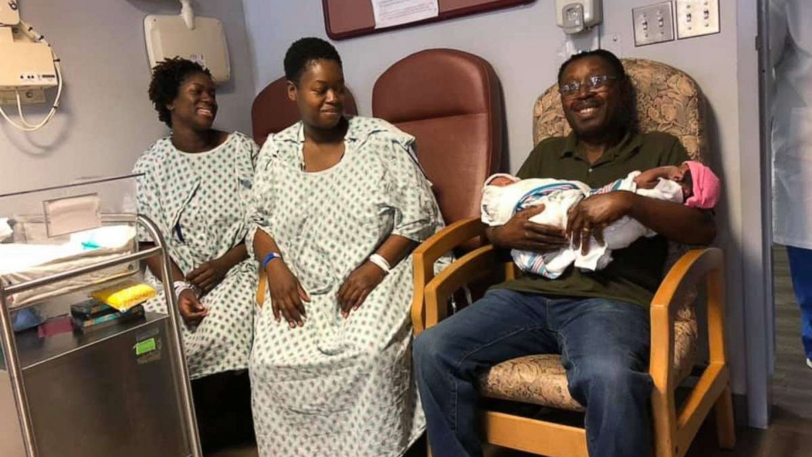 PHOTO: Sisters Simone and Shari Cumberbatch gave birth at the same hospital, Mercy Medical Center in Rockville Centre, New York, on the same day, July 3, 2019, which happens to be their father Elmo Cumberbatch's birthday.