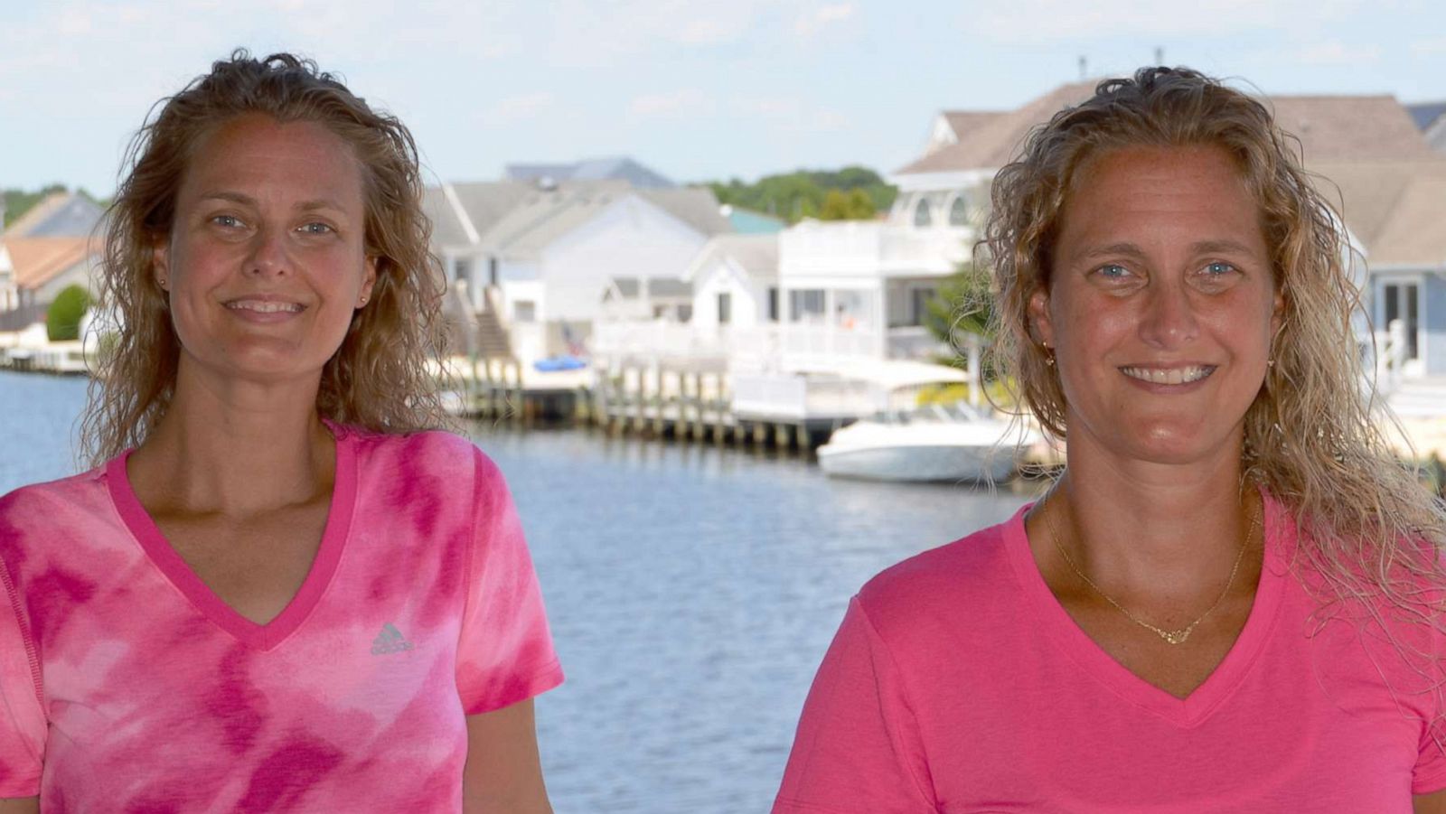 PHOTO: Twin sisters Meagan McCallam and Courtney Werner shared a duplicate breast cancer diagnosis at the age of 42.