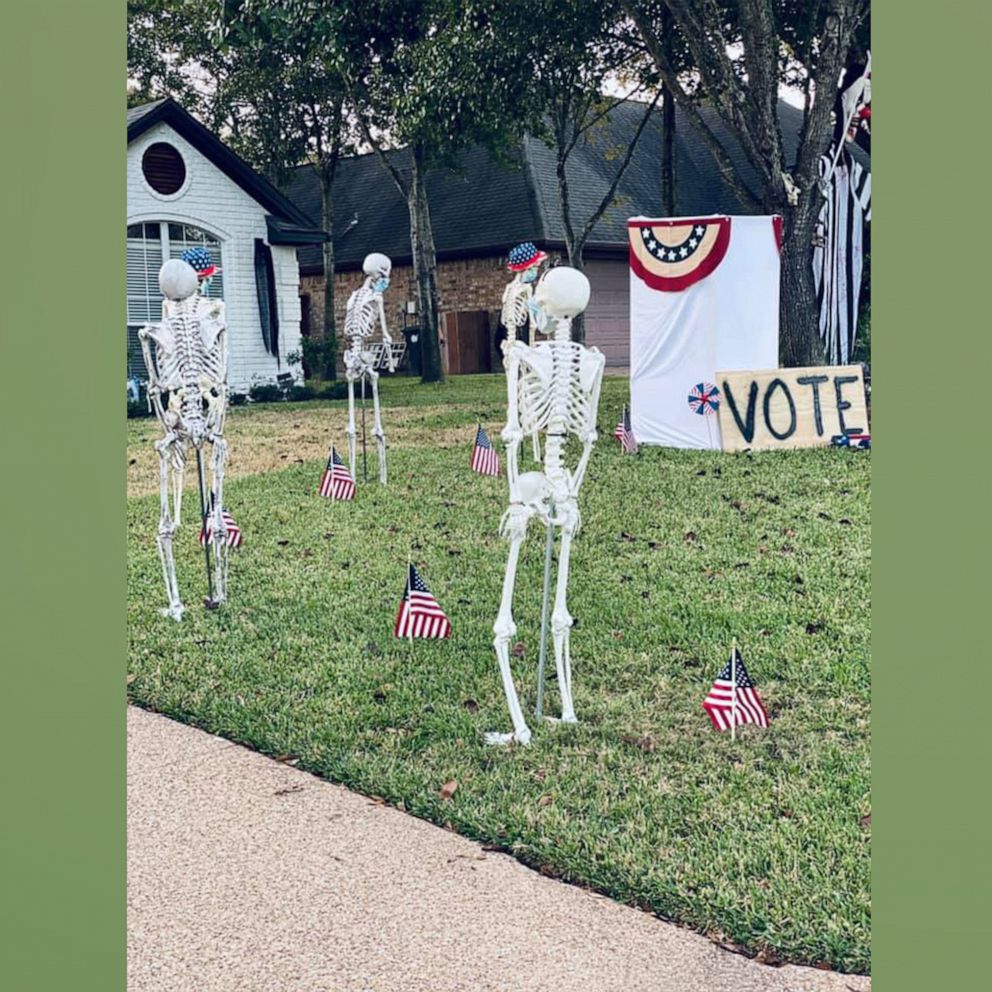 VIDEO: Family’s skeleton front yard displays are a Halloween treat