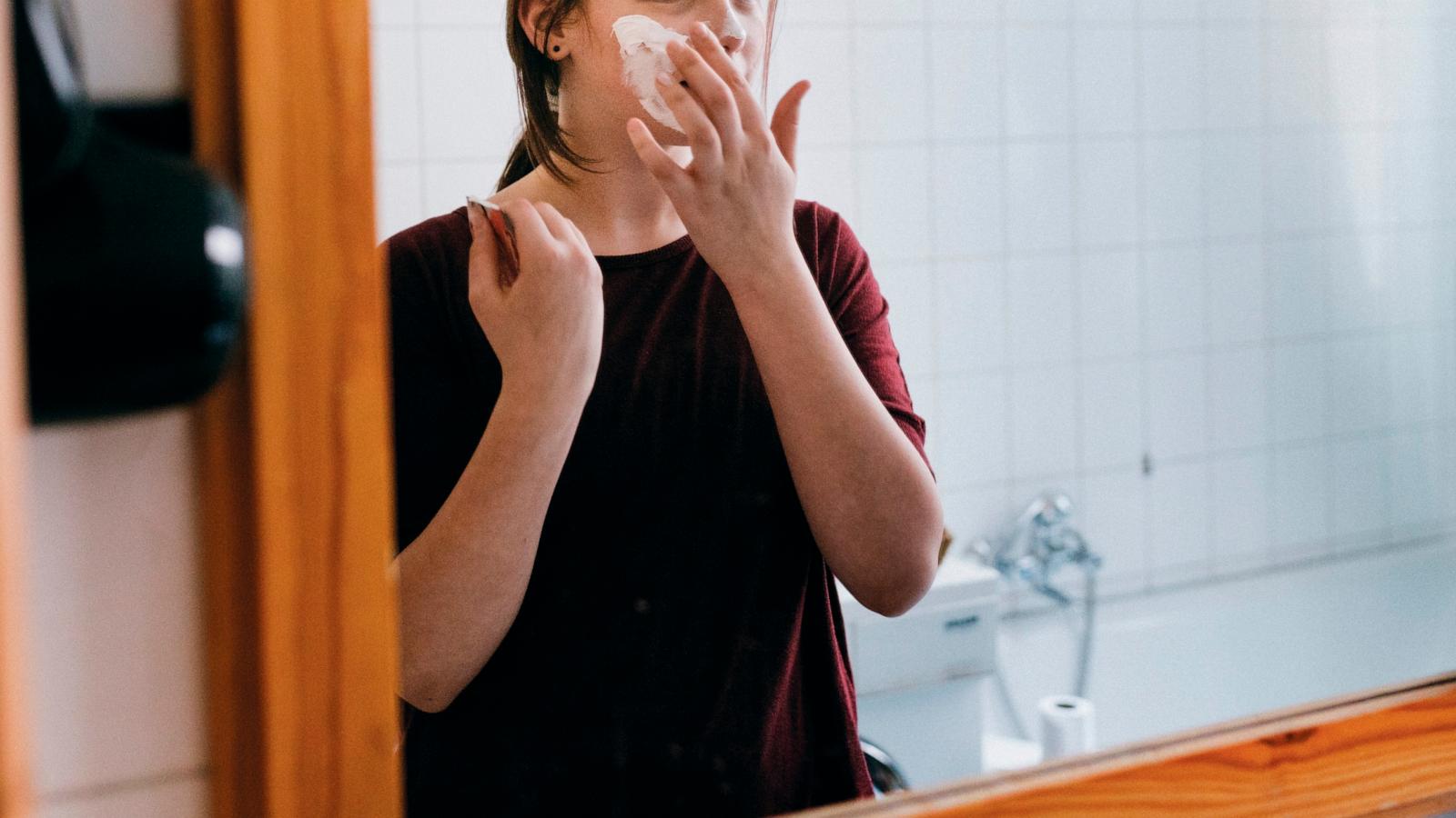 PHOTO: Tween doing skincare in an undated stock photo.