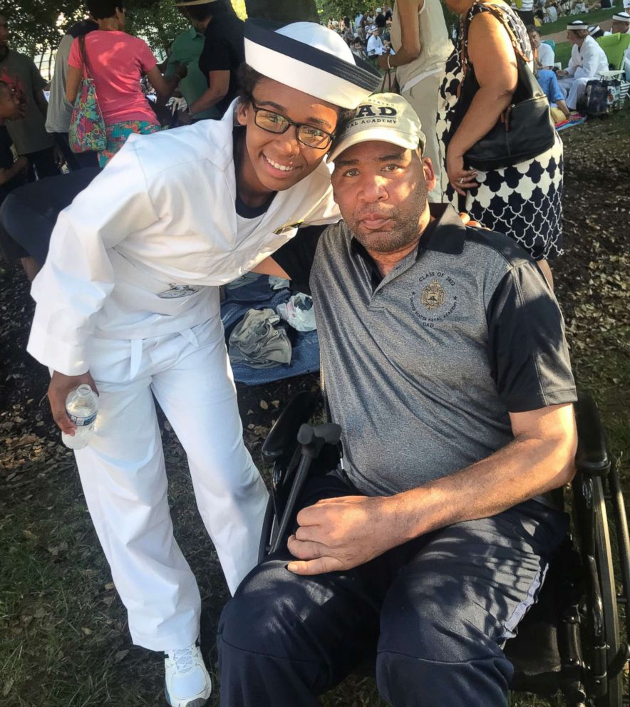 PHOTO: Steven Skinner poses with his 18-year-old daughter, Sarah, who is a student at the United States Naval Academy.