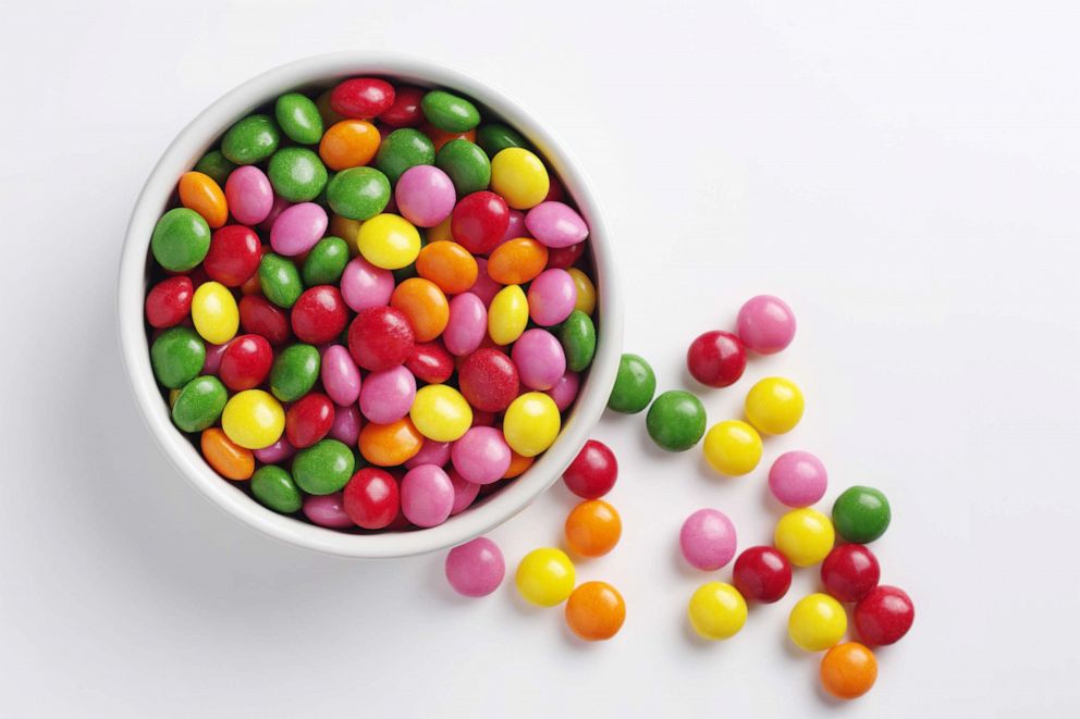 PHOTO: Colorful candies in a bowl.