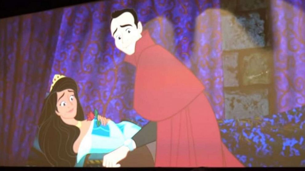A 'Sleeping Beauty' proposal had an alternate ending and the couple as  animated characters - Good Morning America