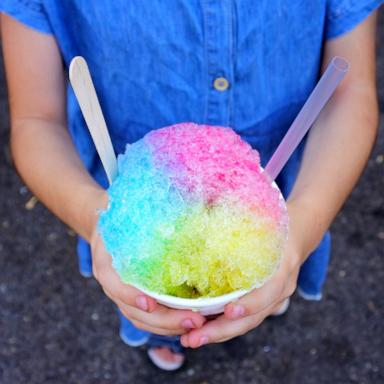 PHOTO: A young girl holds a slush.