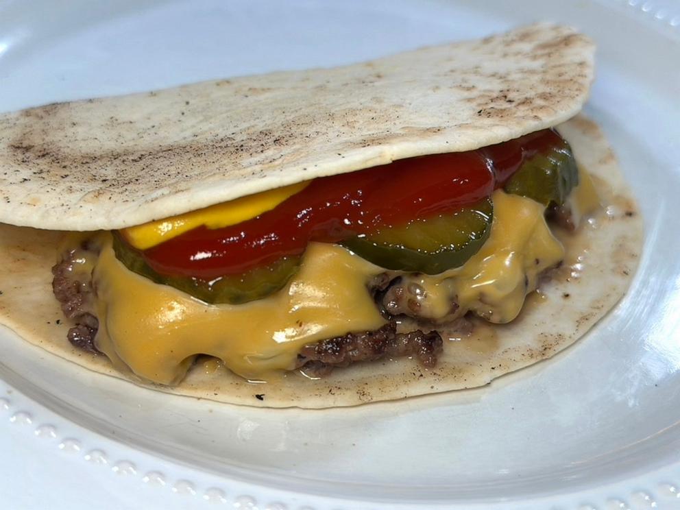 PHOTO: Chris Powell’s low-carb smashburger taco is pictured here.