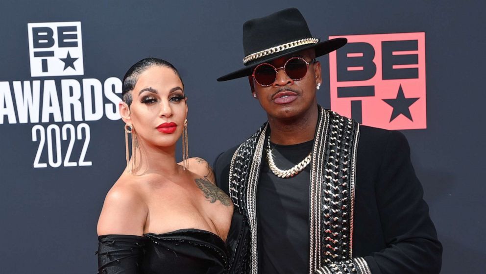 Ne-Yo and Crystal Smith attend the 2022 BET Awards at Microsoft Theater, June 26, 2022, in Los Angeles.