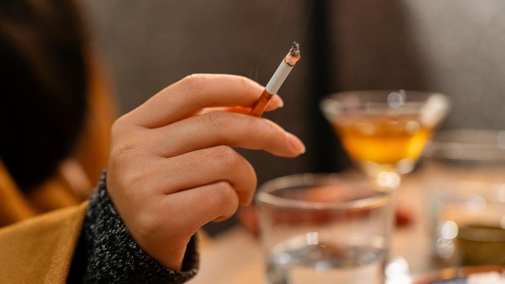 PHOTO: A person holds a cigarette in this undated stock photo.