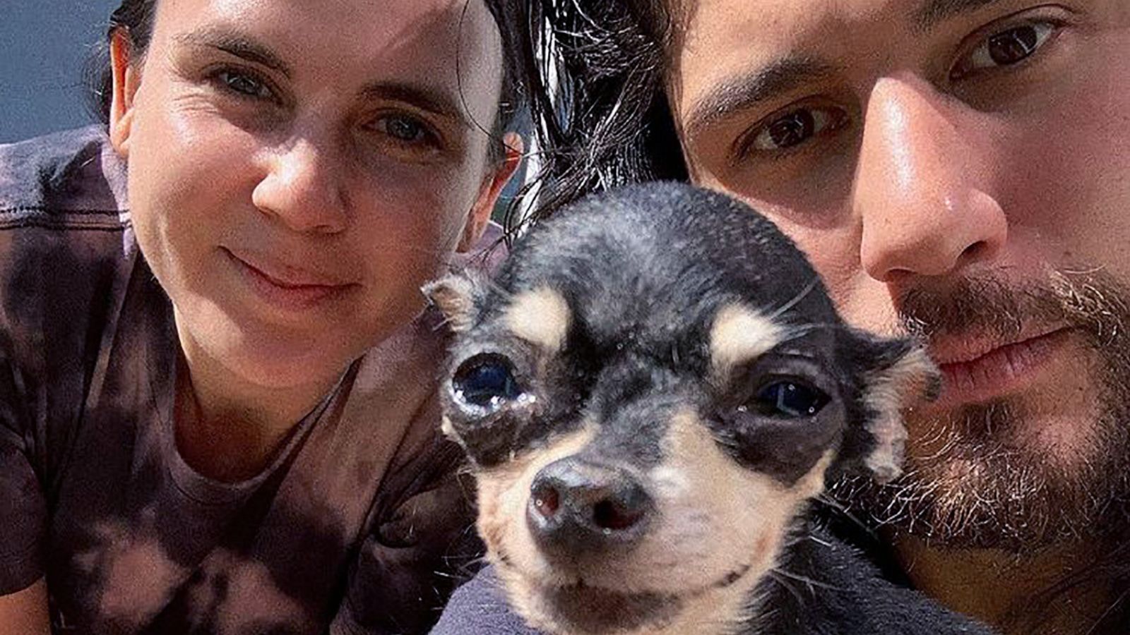 PHOTO: Dan Smyers and his wife Abby posted a photo to social media with a senior dog with medical concerns that they took in, Feb. 26, 2021.