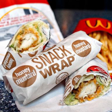 PHOTO: In this June 8, 2007 file photo, a chicken snack wrap combo meal is seen at a McDonald's restaurant in New York.