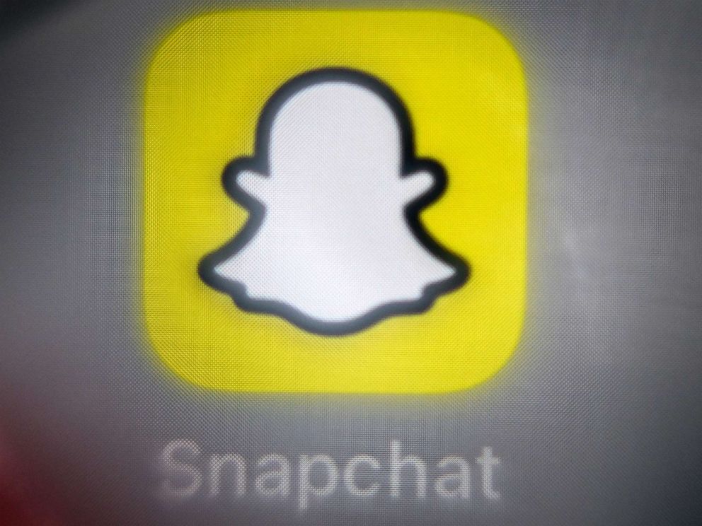 PHOTO: The logo of the social network and messaging app Snapchat on a smartphone screen.