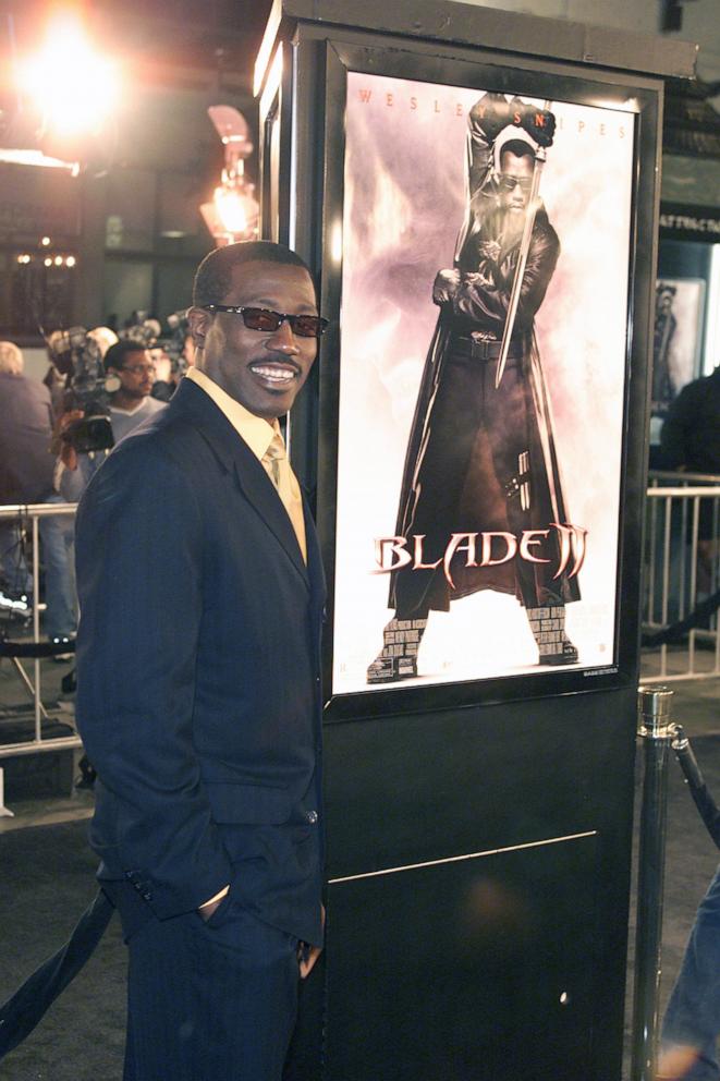 PHOTO: Wesley Snipes at the premiere of "Blade ll" at the Chinese Theater in Los Angeles, March 21, 2002.