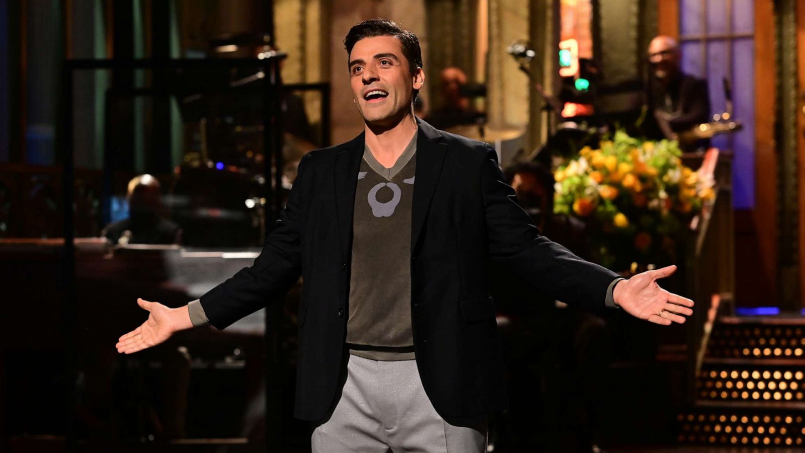 PHOTO: Host Oscar Isaac during the monologue on "Saturday Night Live," March 5, 2022.