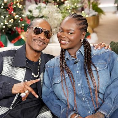 PHOTO: Snoop Dogg and Cori Broadus appear on "The Jennifer Hudson Show" airing Dec. 2, 2024, in Burbank, Calif.