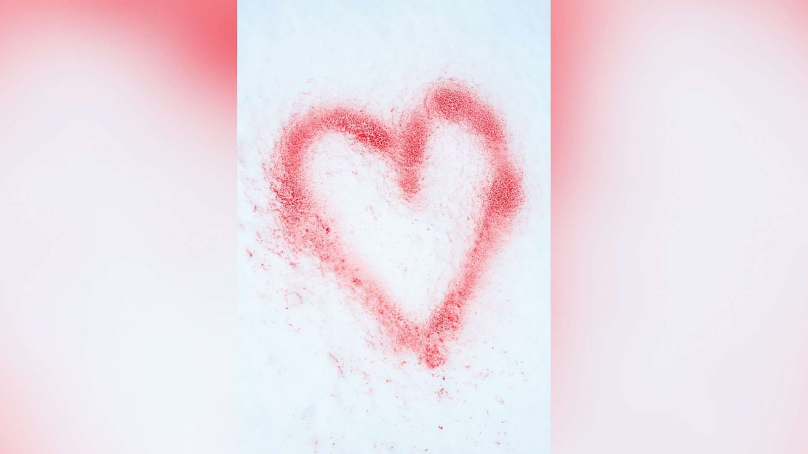 PHOTO: A Red heart sprayed in snow is pictured in this undated stock photo.