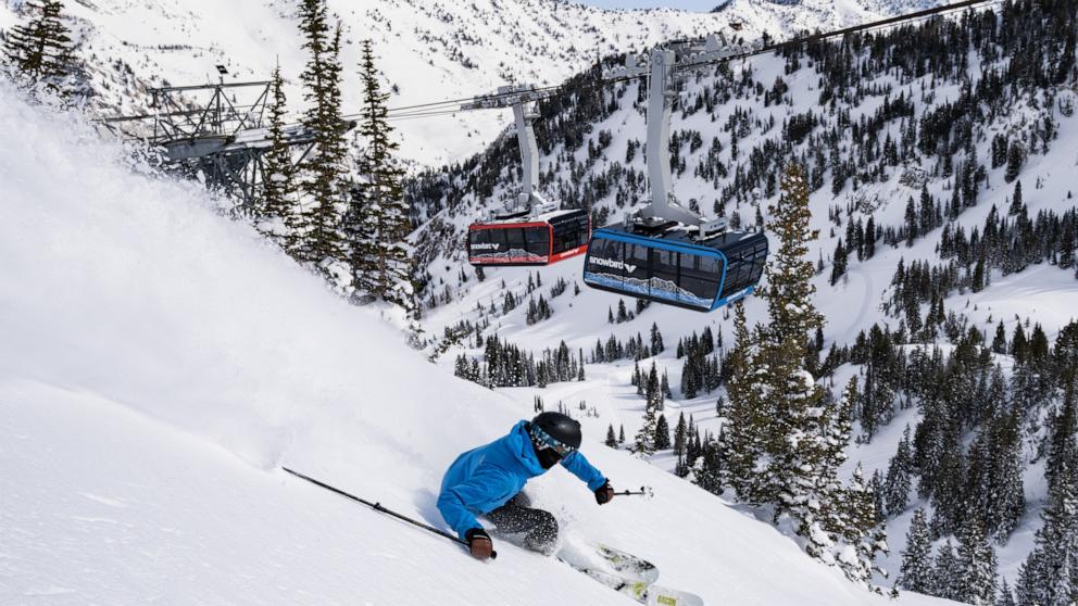 PHOTO: A skier at Snowbird Ski Resort in Utah.