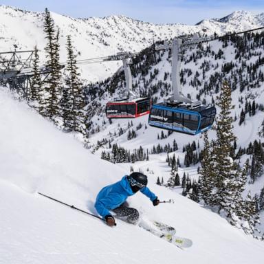 PHOTO: A skier at Snowbird Ski Resort in Utah.