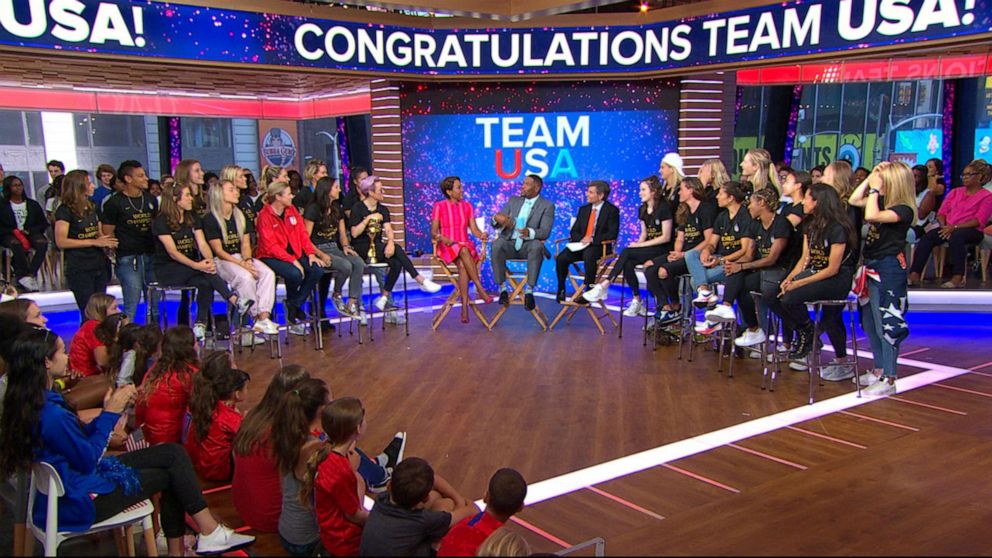 PHOTO: The U.S. Women's National Team appear on "Good Morning America" about their World Cup win, July 9, 2019.