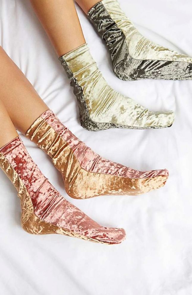 PHOTO: Free People, Colorblock Velvet Sock