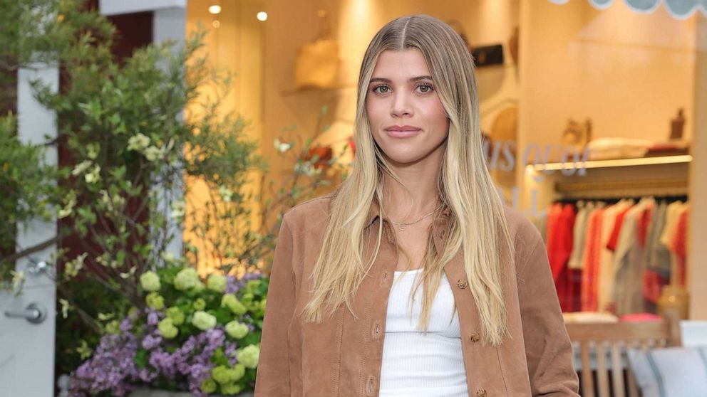 PHOTO: Sofia Ritchie poses at the opening of a Brentwood Country Mart store on May 17, 2023 in Los Angeles.