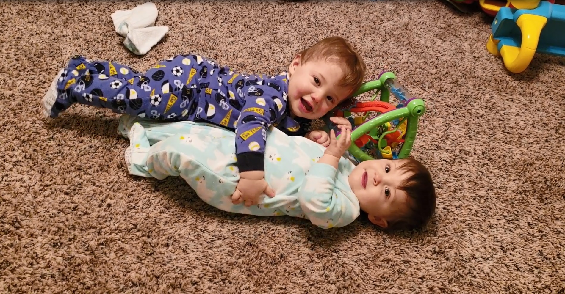 PHOTO: On Jan. 12 at 5:45 p.m., after three days on life support, Anders Jungling, pictured with his twin, Linnea, died at 11 months old. An investigation determined he died from positional asphyxia while sleeping in a car seat at his daycare facility.