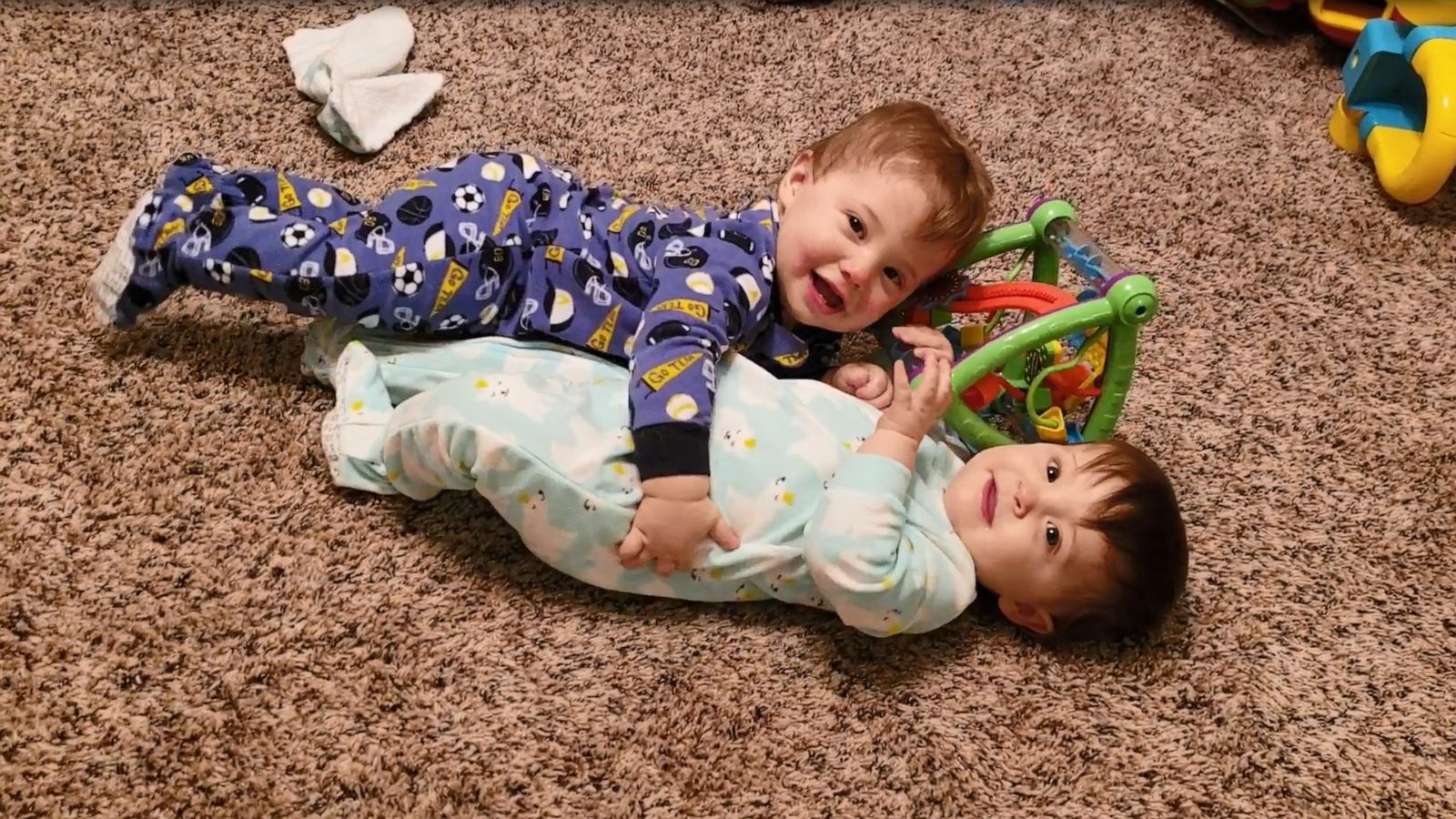 PHOTO: On Jan. 12 at 5:45 p.m., after three days on life support, Anders Jungling, pictured with his twin, Linnea, died at 11 months old. An investigation determined he died from positional asphyxia while sleeping in a car seat at his daycare facility.