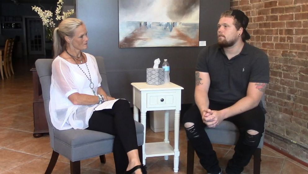 PHOTO: In a recent video before his accidental drug overdose death, Chandler Cook, 28 of Jacksonville, Florida, is interviewed by his mother, Michele Holbrook, revealing to her his personal struggles with addiction. 