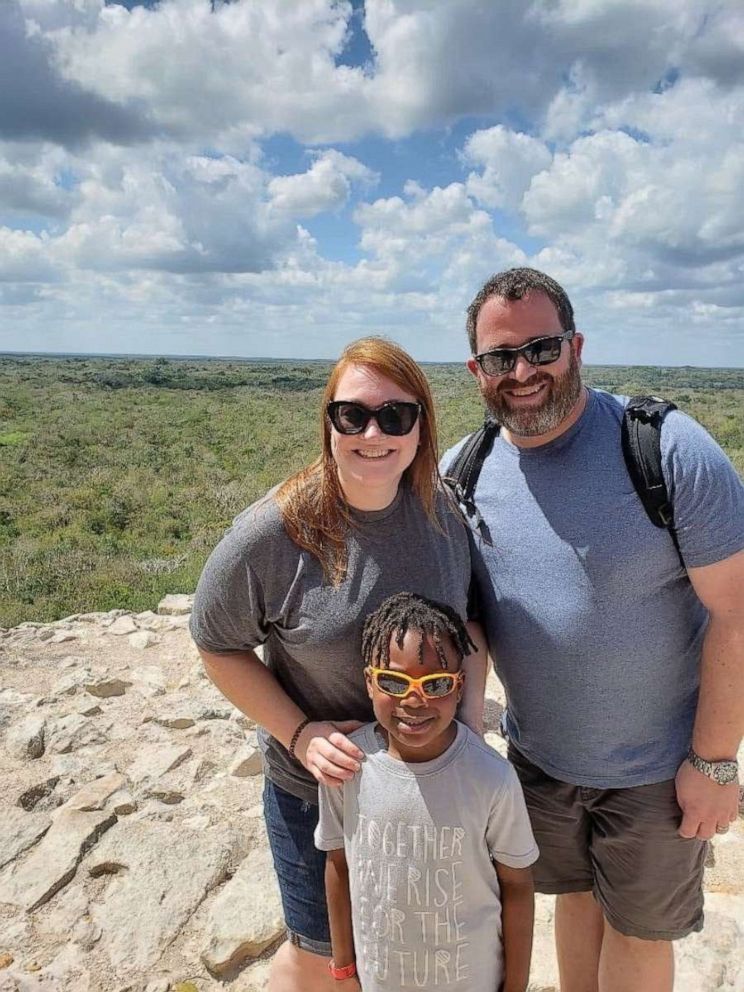 PHOTO: Elissa and Kevin Rogers of Raleigh, North Carolina, are seen in an undated photo with their 7-year-old son, Curtis.