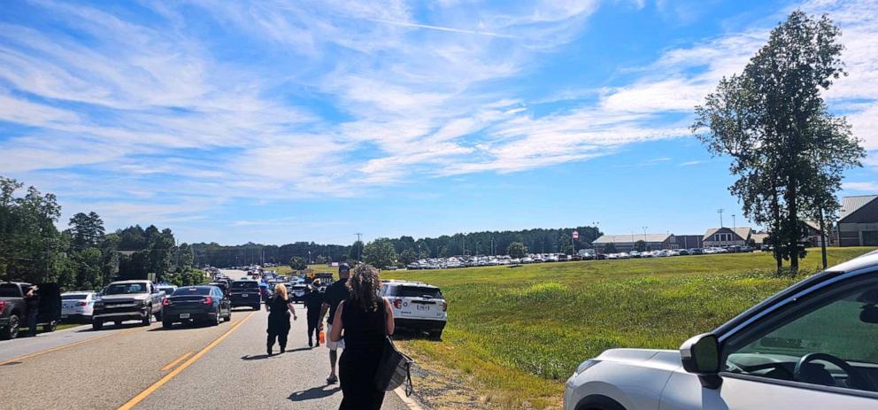 PHOTO: Sonya Turner was among dozens of parents who walked by foot to Apalachee High School after a deadly school shooting there on Sept. 4, 2024.