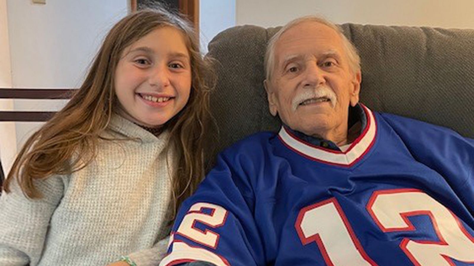 PHOTO: Sophie Enderton with her grandfather Terry.