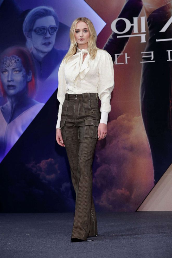 PHOTO: Sophie Turner attends the press conference for South Korean premiere of "X-Men: Dark Phoenix" on May 27, 2019, in Seoul, South Korea.