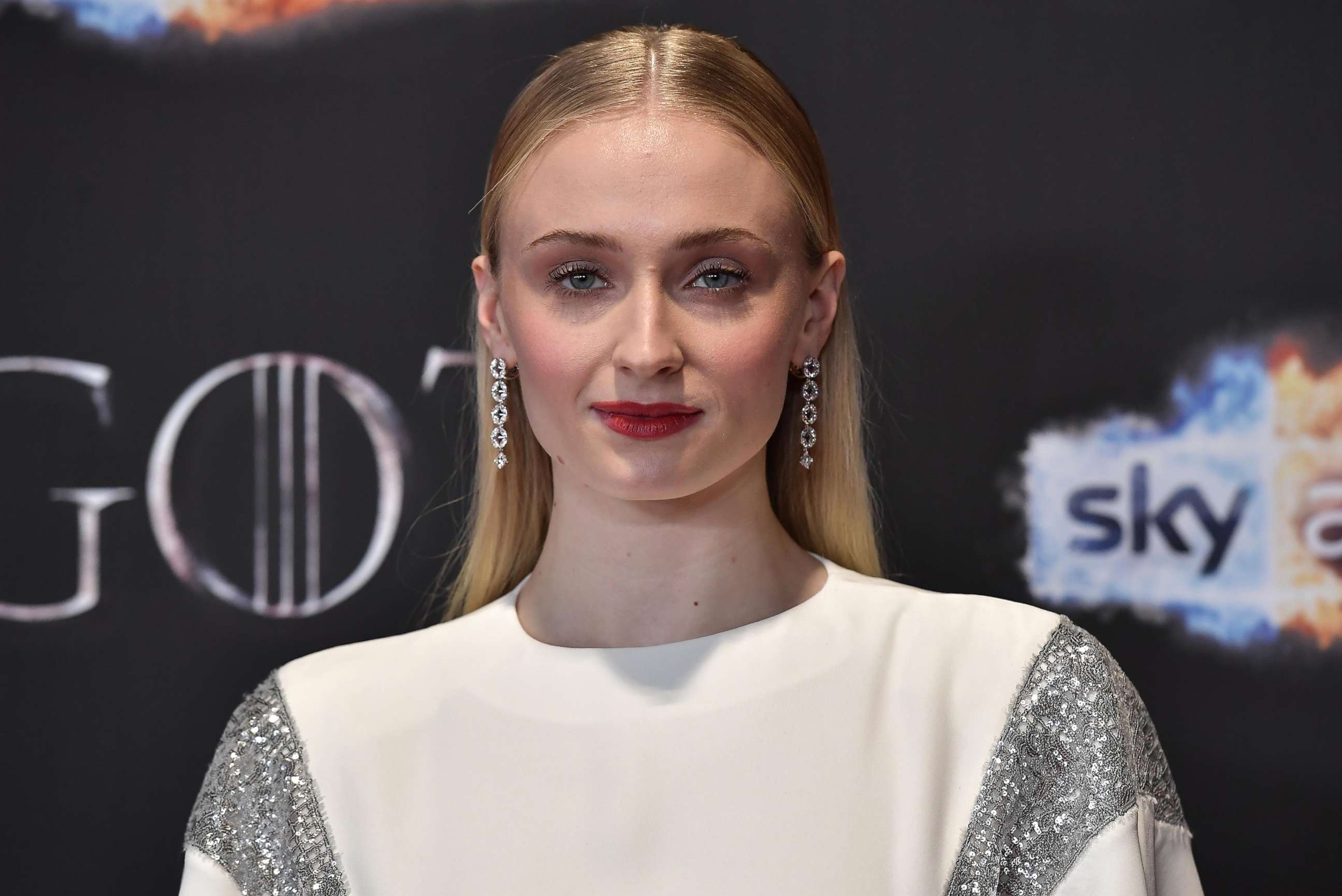 PHOTO: Sophie Turner attends the "Game of Thrones" Season 8 screening at the Waterfront Hall, April 12, 2019, in Belfast, Northern Ireland. 