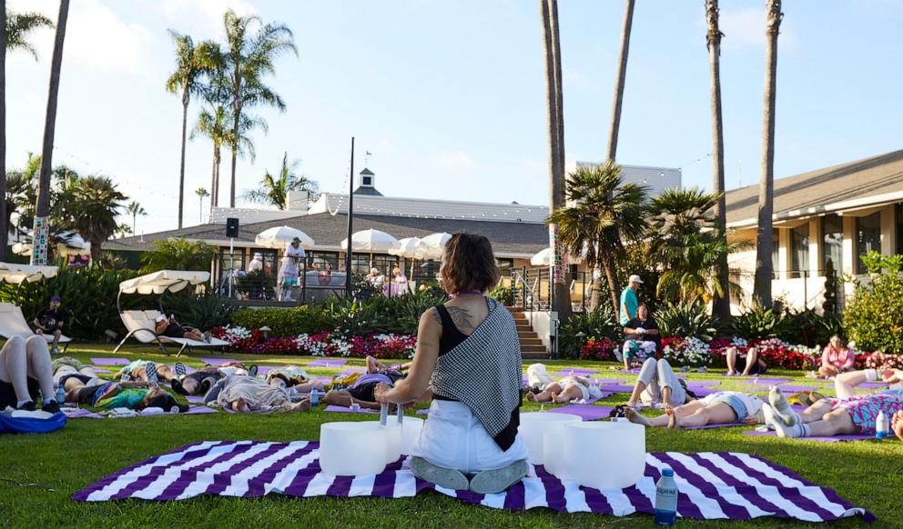 PHOTO: A sound bath experience for Taco Bell fans at The Cantinas. 