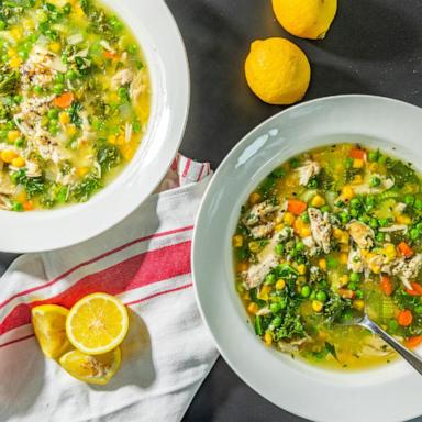 PHOTO: Adrianne Calvo's roasted everything chicken soup is pictured here.