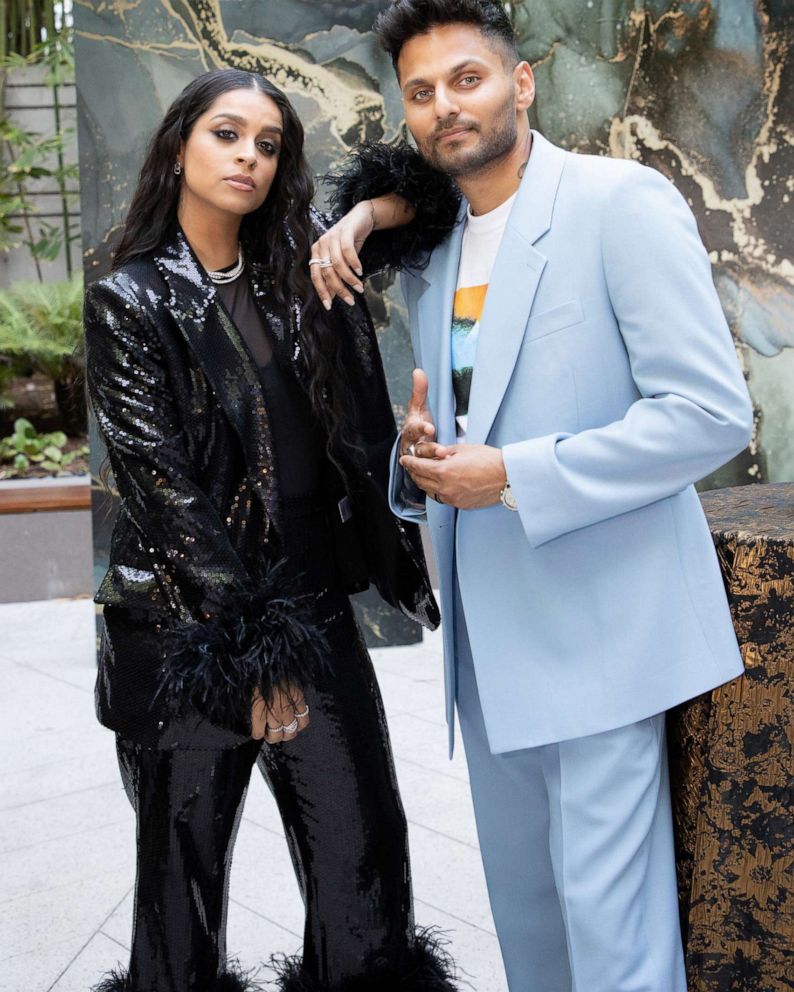 PHOTO: Lilly Singh and Jay Shetty attend South Asian Excellence at United Talent Agency in Beverly Hills, Calif. March 23, 2022.