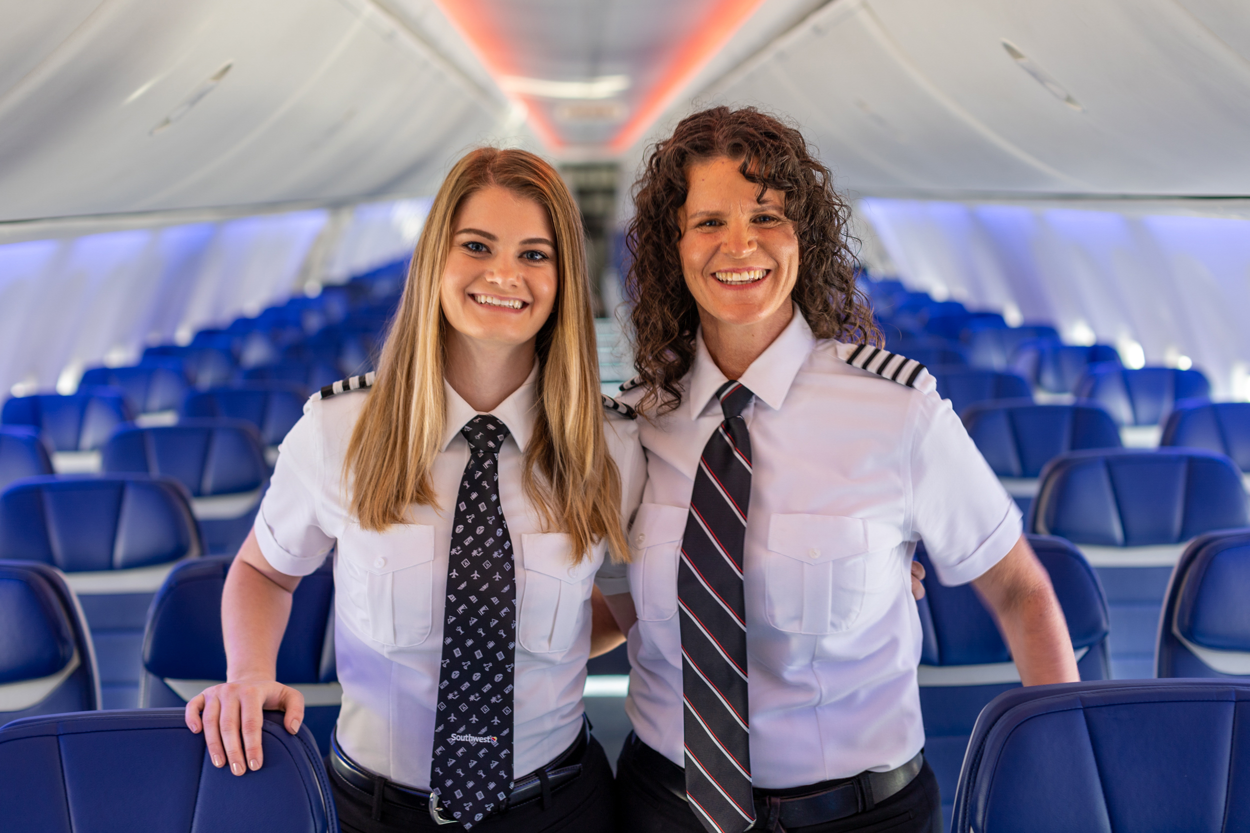 PHOTO: Captain Holly Petitt and First Officer Keely Petitt, a mother-daughter duo, are both pilots for Southwest Airlines.