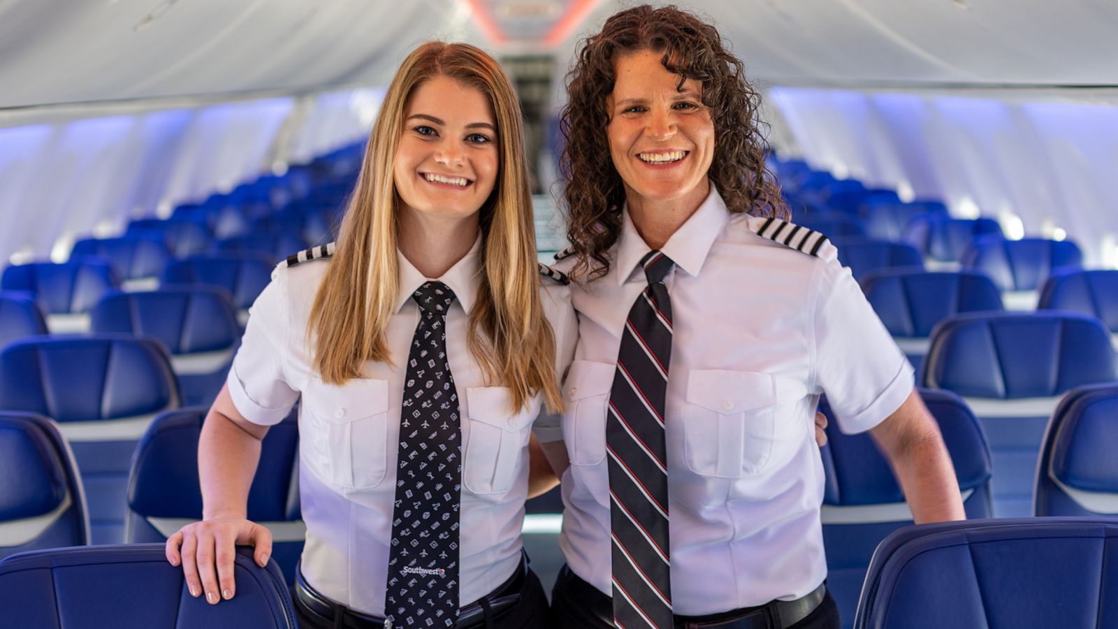 PHOTO: Captain Holly Petitt and First Officer Keely Petitt, a mother-daughter duo, are both pilots for Southwest Airlines.