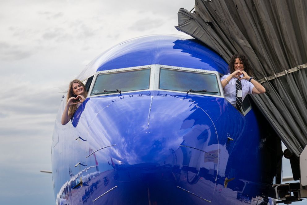 PHOTO: The Petitts say they love every aspect about flying, including the "amazing" people they get to meet and work with during their travels.