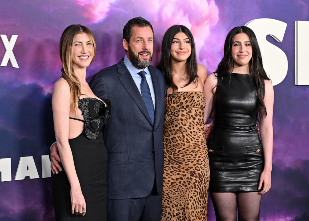 Adam Sandler hits 'Spaceman' premiere with his family - Good Morning ...