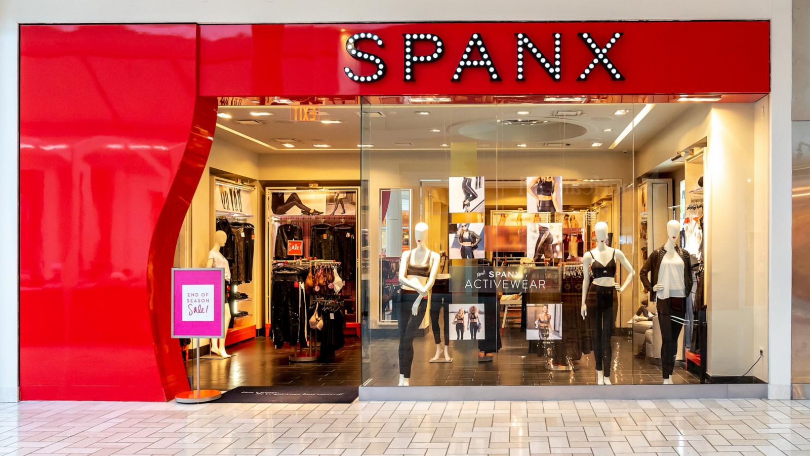 PHOTO: In this Jan. 14, 2020, file photo, a Spanx storefront is shown in Tysons Corner Center, in Tysons, Virginia.