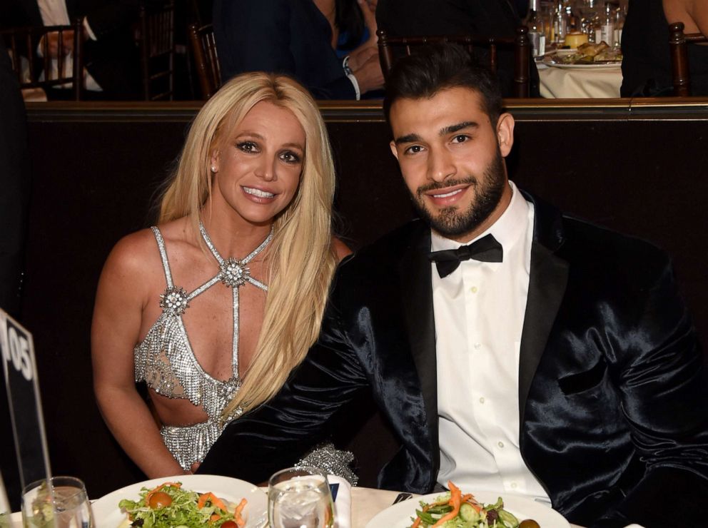 PHOTO: Honoree Britney Spears, left, and Sam Asghari attend the 29th Annual GLAAD Media Awards at The Beverly Hilton Hotel on April 12, 2018 in Beverly Hills, Calif.