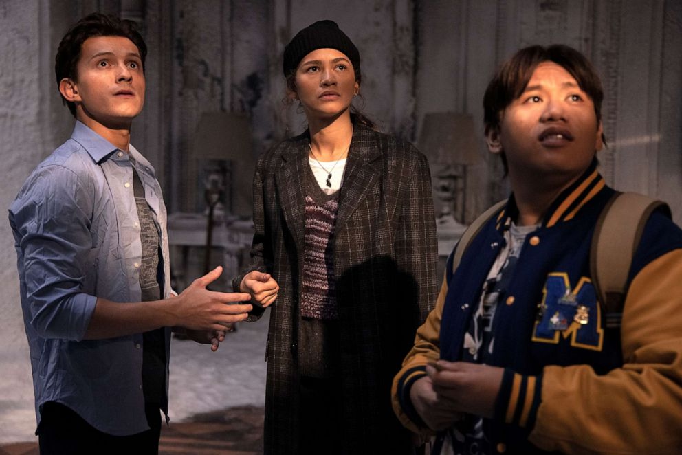 PHOTO: Tom Holland, Zendaya and Jacob Batalon star in the 2021 Columbia Pictures film, "Spider-Man: No Way Home."
