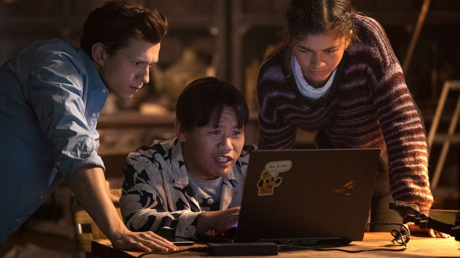 PHOTO: Tom Holland, Jacob Batalon and Zendaya star in Columbia Pictures'"Spider-Man: No Way Home."