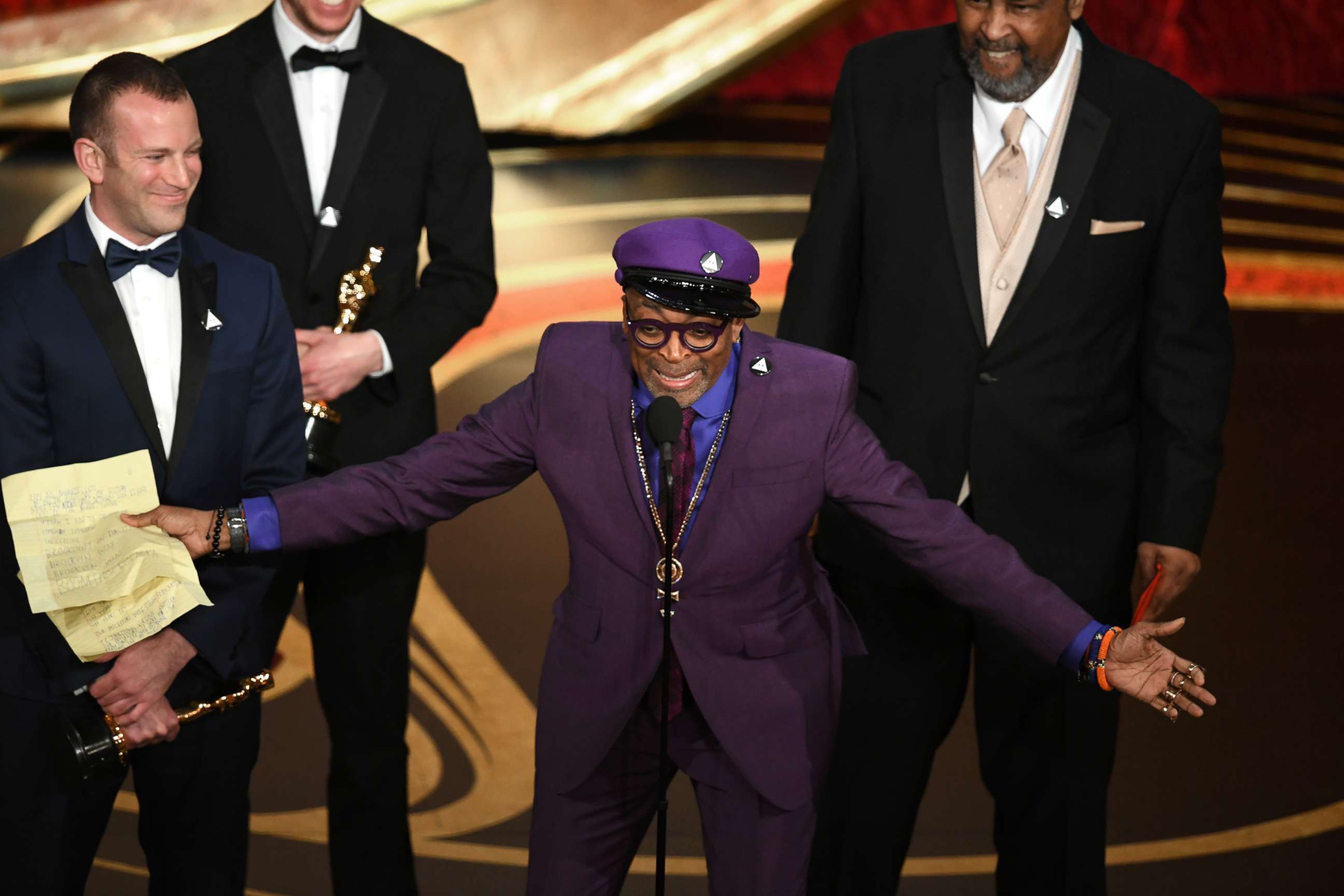 PHOTO: Spike Lee accepts the Oscar for adapted screenplay for 'BlacKkKlansman' onstage during the 91st Annual Academy Awards at Dolby Theatre, Feb. 24, 2019 in Hollywood, Calif.